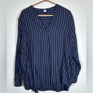 Old Navy Peasant Blouse in Navy w/ White Stripes. Relaxed Fit. Size XL. Nautical